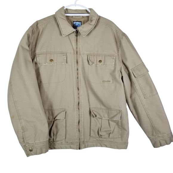 Kirra Other - Kirra Jacket Men‎ XL Tan Cotton Canvas Quilted Legendary Pointbreak Utility Coat